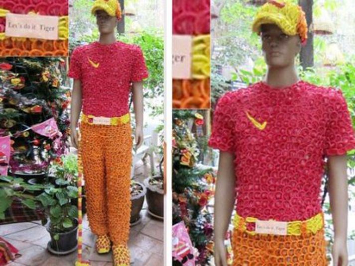 Tiger Woods þakinn smokkum!