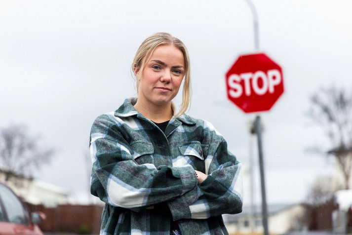 Elna Ólöf Guðjónsdóttir virðir stöðvunarskylduna og tekur hana mjög alvarlega.