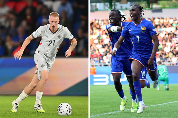Daníel Tristan Guðjohnsen og Tottenham-maðurinn Mathys Tel verða á Þróttarvelli á morgun.