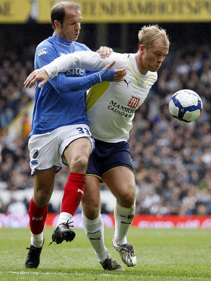 Eiður Smári Guðjohnsen í leik með Tottenham.
