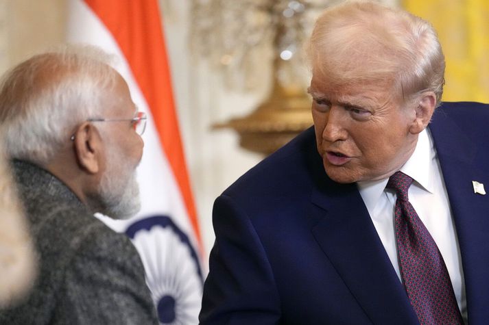 Donald Trump og Narendra Modi, forsætisráðherra Indlands.