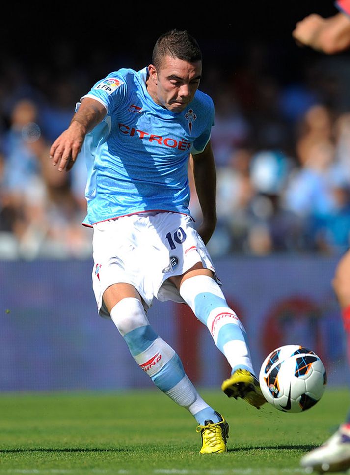 Iago Aspas í leik með Celta Vigo.