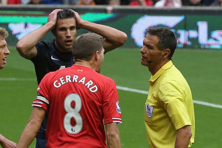 Andre Marriner í leik Liverpool og United