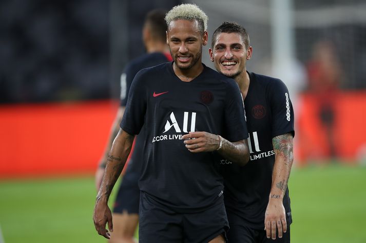 Neymar á æfingu PSG.