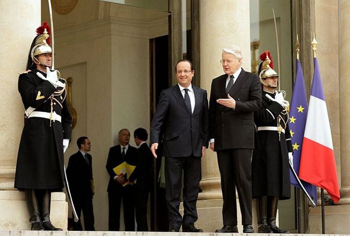 Ólafur Ragnar Grímsson fundaði í gær með Francois Hollande, sem var kjörinn forseti Frakklands í maí í fyrra.