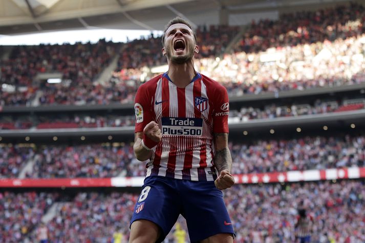 Saúl í leik með Atletico Madrid fyrr í vetur.