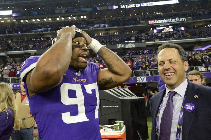 Sumir leikmenn Minnesota Vikings trúðu hreinlega ekki því sem þeir höfðu séð. Everson Griffen var einn af þeim.