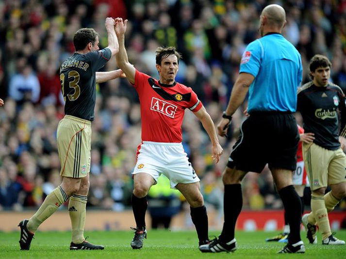 Neville og Carragher í ham.