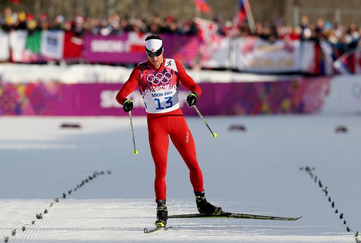 Dario Cologna er í miklu stuði í Sotsjí.