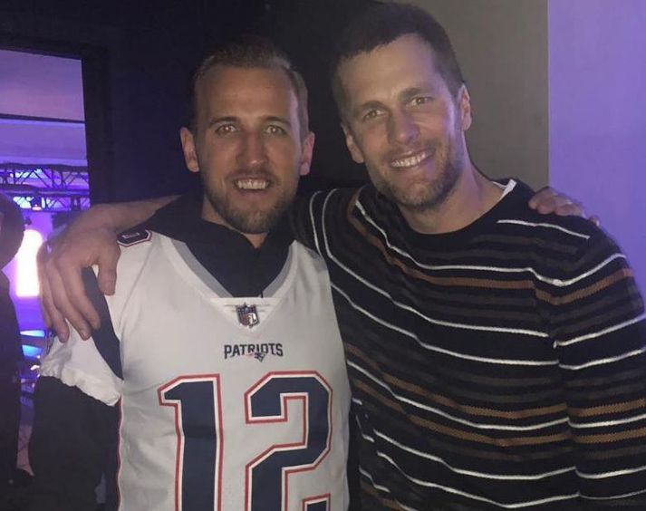 Harry Kane og Tom Brady er vel til vina.