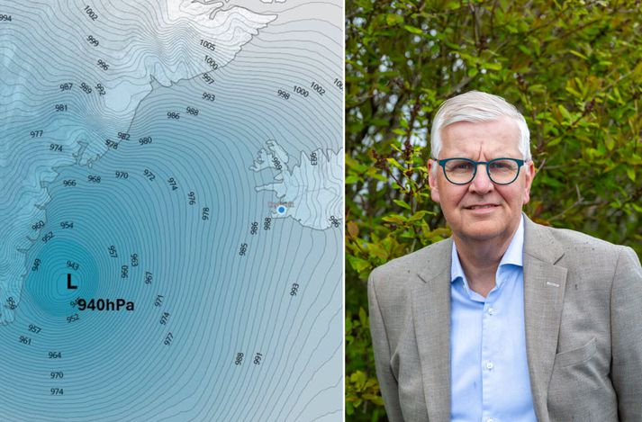 Einar Sveinbjörnsson veðurfræðingur fylgist grannt með lægðinni í langtímaspám. 