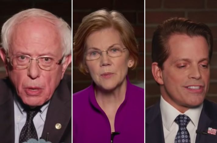 Bernie Sanders, Elizabeth Warren og  Anthony Scaramucci voru meðal þeirra sem tóku þátt.