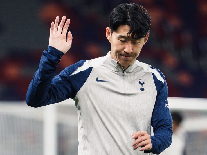 Heung-Min Son kveður Tottenham á morgun. 