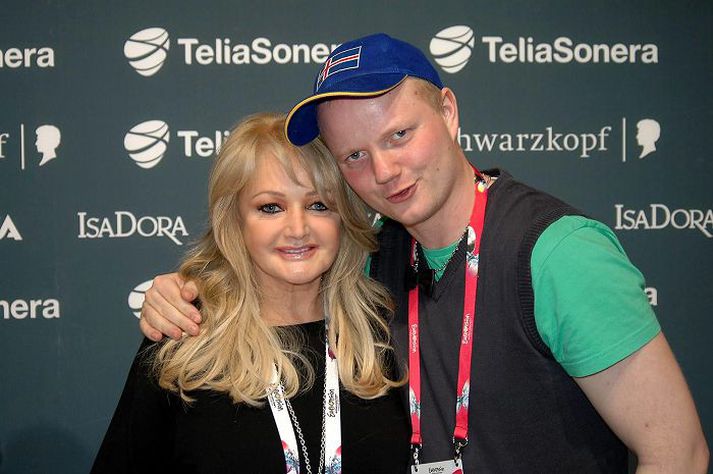 Flosi hitti Bonnie Tyler á keppninni í fyrra.