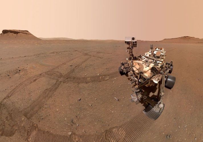 Sjálfa sem Curiosity tók á mars árið 2023.