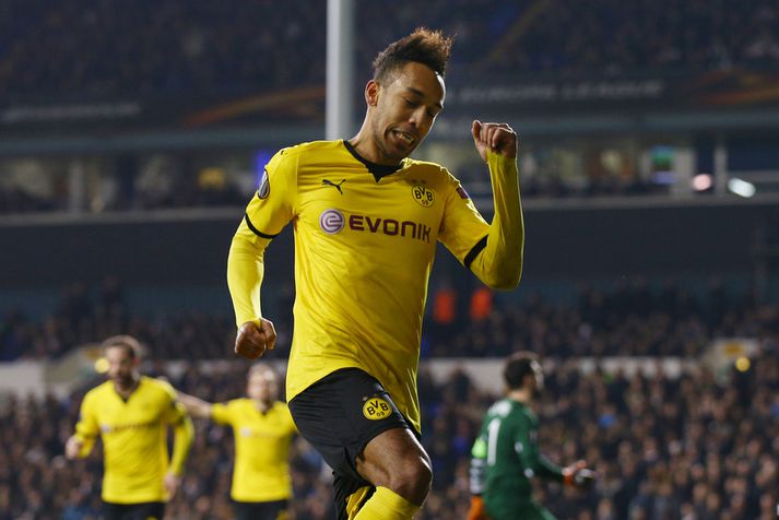 Pierre-Emerick Aubameyang skoraði tvö í kvöld.