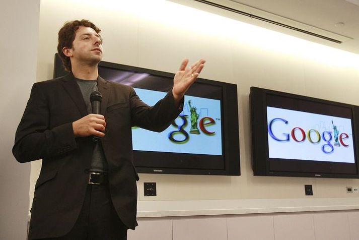 vilja eiga lausafé Google vill hafa yfir nægu fé að ráða, komi upp óvænt kauptækifæri. Hér er Sergey Brin, annar tveggja stofnenda Google. Fréttablaðið/AFP