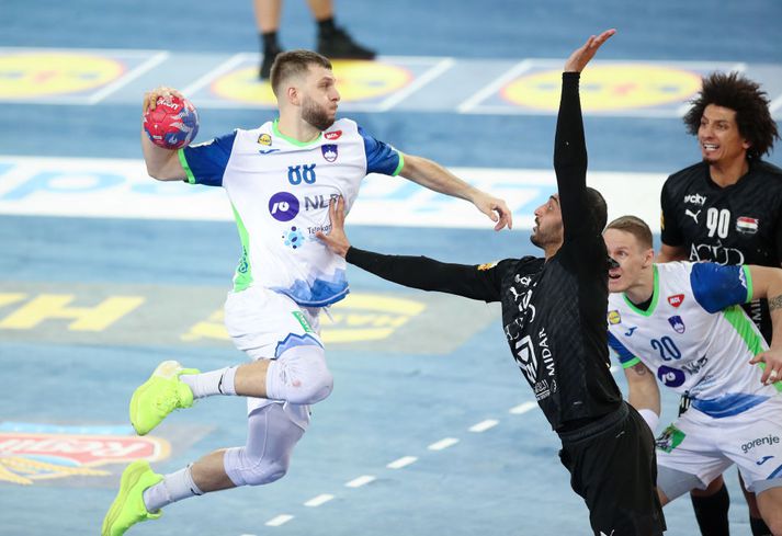 Aleks Vlah í leik með Slóvenum.