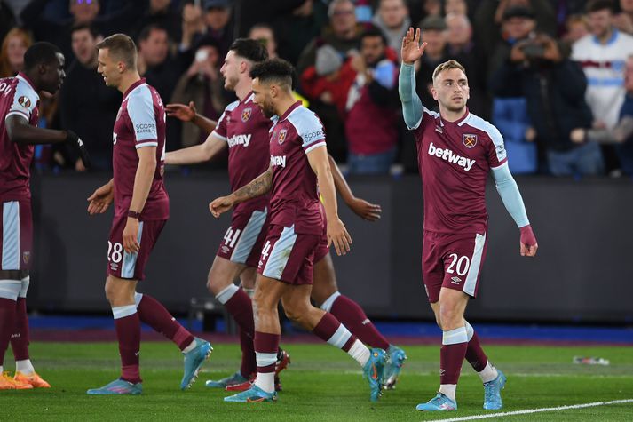 Jarrod Bowen skoraði mark West Ham í kvöld.