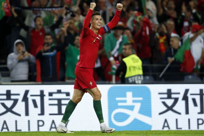 Cristiano Ronaldo gat fagnað í kvöld