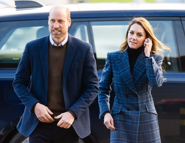 Vilhjálmur og Katrín, prins og prinsessa af Wales.