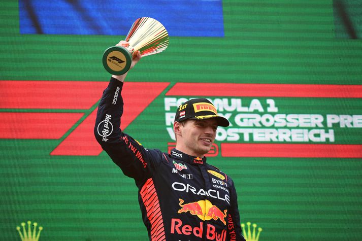 Verstappen stóð efstur á palli eftir keppni dagsins.