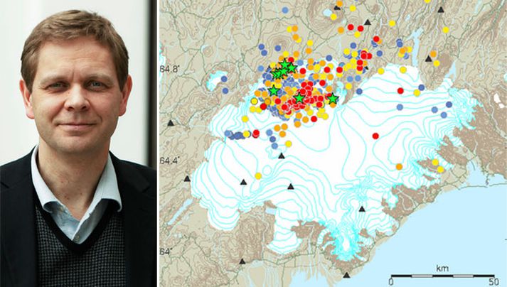 Magnús Tumi Guðmundsson og skjálftavirknin á Vatnajökli.