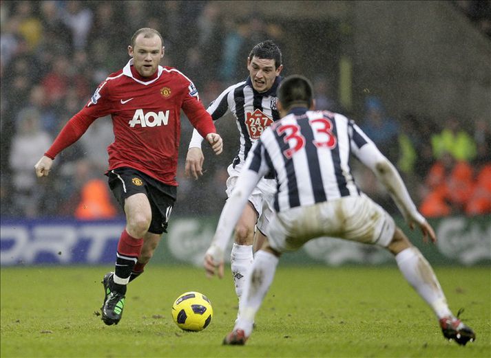 Wayne Rooney gerði eitt mark í dag.