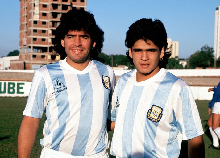 Diego og Hugo Maradona árið 1986.