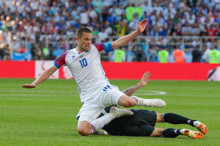 Gylfi Þór Sigurðsson hljóp mest allra í leiknum.