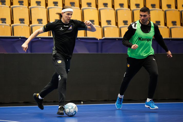 Bjarki Már Elísson er einn sá hættulegasti í fótboltanum. 