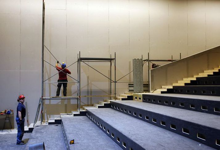 Kvikmyndahúsið í Grafarvoginum sem vígt verður innan tveggja mánaða er hið glæsilegasta. Fréttablaðið/anton