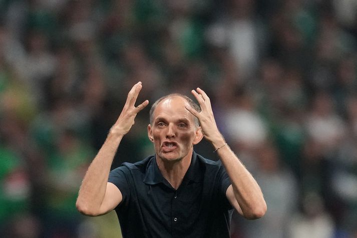 Thomas Tuchel var ekki alltaf sáttur með störf þriðja liðsins í leik Englands og Mexíkó.