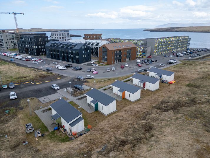 Á málþinginu á að ræða húsnæði fyrir heimilislausa. Þessi smáhýsi á myndinni eru í Gufunesi. 