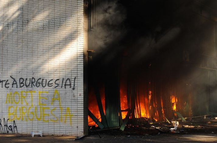 Eldurinn í húsnæði landbúnaðarráðuneytisins.