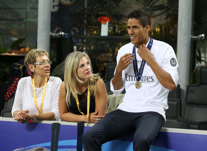 Raphael Varane með konu sinni Camille Tytgat.