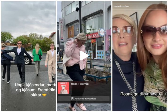 Gæjar á flottum bílum, Höllu T-Remix og rosalegar tilkynningar voru á meðal þess sem TikTok notendur fengu beint í æð frá Höllu T á samfélagsmiðlinum.