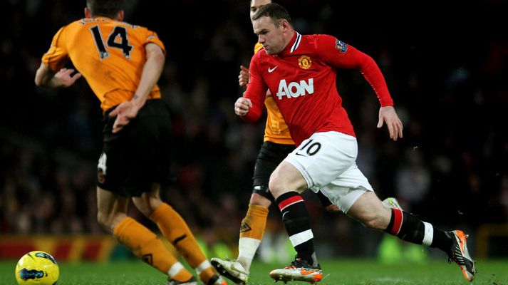 Wayne Rooney og Sir Alex Ferguson.
