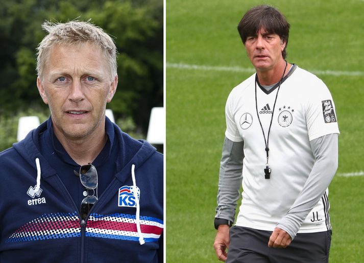 Heimir Hallgrímsson og Joachim Löw.