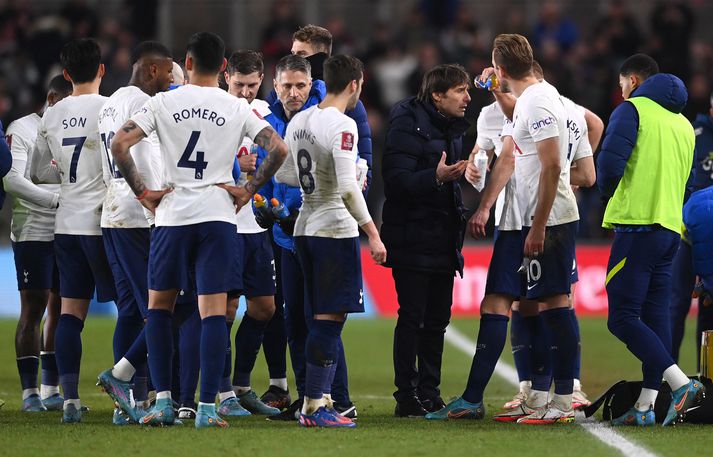 Antonio Conte var ekki ánægður með frammistöðu sinna manna í kvöld.