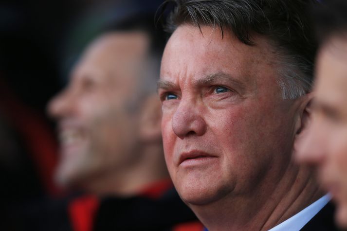 Van Gaal á hliðarlínunni í dag.