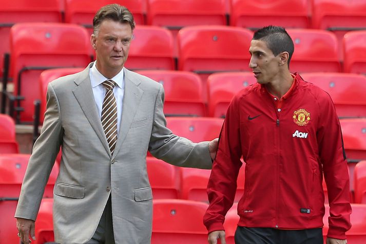 Louis Van Gaal og Angel Di Maria.