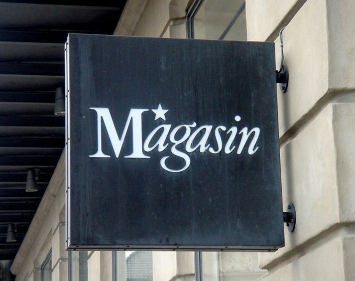 Rýma þurfti Magasin á Store Torv vegna elds. Mynd/ Kristján.