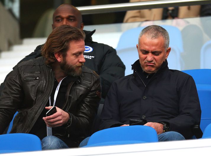 Jose Mourinho kíkti á leik með Brighton í B-deildinni á dögunum.
