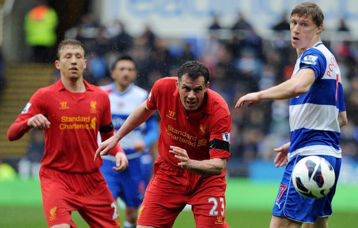 Úr leik Liverpool og Reading í dag.