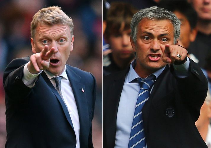 David Moyes og Jose Mourinho.