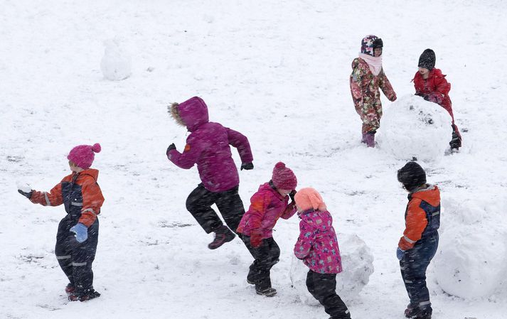Veðrið á síðasta ári hefur mögulega fjölgað skutlferðum foreldra.