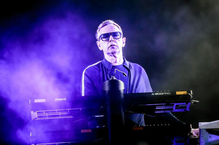 Andrew Fletcher spilar með Depeche Mode í Mílanó á Ítalíu árið 2017.