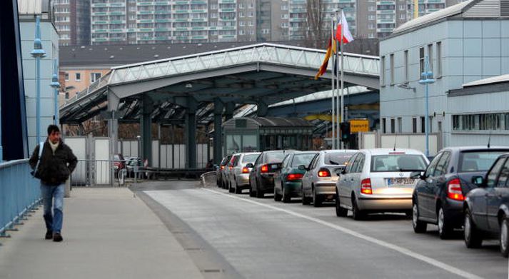 Frá landamærum Póllands og Þýskalands.