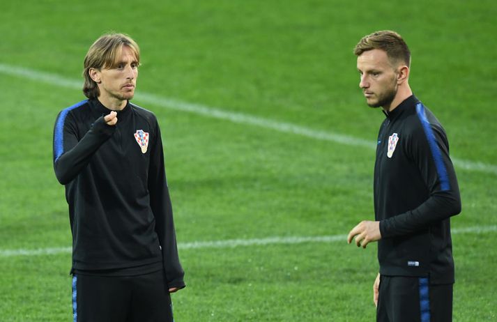 Tveir bestu leikmenn Króata, Luka Modric og Ivan Rakitic